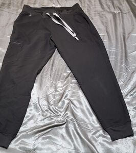 Figs Black Technical Jogger Scrubs